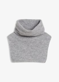 bonprix Szal typu komin z domieszką wełny z alpaki, szary, 0