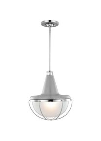 Elstead Lighting, Pendelleuchte, Livingston Hängeleuchte E27 41cm Poliertes Nickel (E27, 41 lm)
