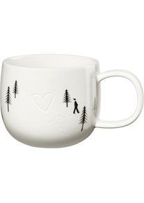 Asa Selection Joy Henkelbecher heart in the snow 10cm, Tasse, Weiss