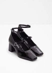 bonprix Czółenka z paskiem, czarny, 41