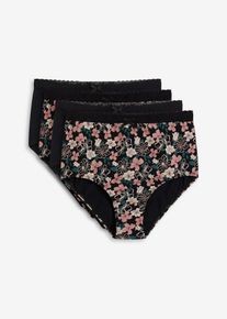 bonprix Női Der&eacute;kfazon&uacute; női als&oacute; (4 db-os csomag) bio-pamuttal, fekete, 48/50