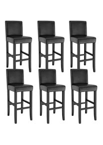 TecTake GmbH tectake Sgabello da bar in pelle sintetica nero - 406301