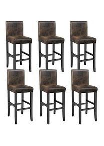 TecTake GmbH tectake Sgabello da bar in pelle sintetica marrone anticato - 406302