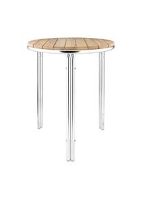 Mesa redonda em freixo e alumínio 600mm. empilhável Bolero GL981