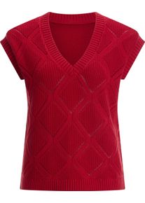 Dames Slip-over met ruitpatroon voor aardbei Maat 48