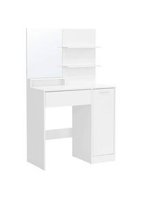 Boxxx Schminktisch, Wei&szlig;, Glas, Holzwerkstoff, 1 Schublade(n) Schubladen, rechteckig, Wange, 40x132x80 cm, Schlafzimmer, Schminktische