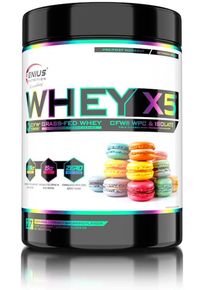 Genius Nutrition Whey-X5, 900 g Dose, Macarons