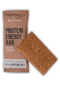 Orgainic Whey Protein Energy Bar, 12 x 50 g Riegel, Vanille Almond