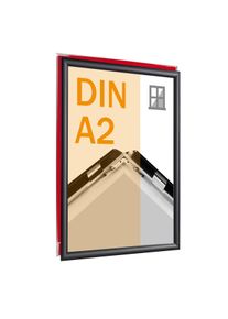 1 Raamkliklijst A2 zwart, aluminium
