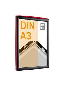 1 Raamkliklijst A3 zwart, aluminium