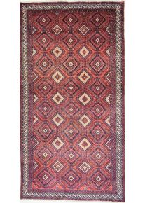Beluch Tappeto persiano 110x210 Rosso (Iran) Annodato A Mano