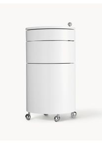 Verpan Okrúhly prenosný kontajner Barboy, dizajn Verner Panton Biela Drevo Ø 38 x V 73 cm