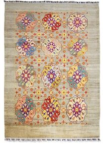 Ziegler Tappeto 200x150 Nero (Afghanistan) Annodato A Mano