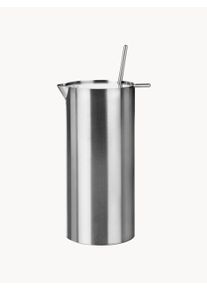 Stelton Cocktail Shaker Arne Jacobsen with Strainer and Bar Spoon, 1 L Silver Metal B 9 x H 19 cm.
