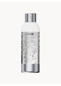 MYSODA Fľaša na vodu Premium Transparentná, Strieborná Umelá hmota, Kov 1 l