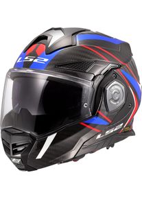LS2 FF901 Advant X Carbon Future II, kask modułowy , kolor: Czarny/Biały/Niebieski/Czerwony , rozmiar: S