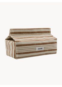 Meraki Pudełko na chusteczki MK Beżowy, Brązowy Bawełna S 13 cm, D 24 cm