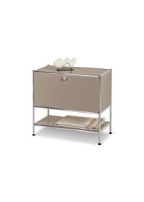 Tchibo - Metalowa szafka typu sideboard „Cn3” z klapą, szarobeżowa