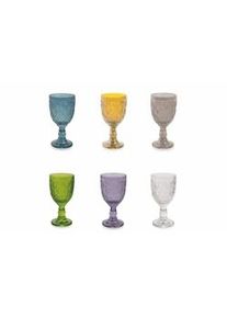 Bicchieri calici in vetro colorato set 6 calici 280 ml Marrakech