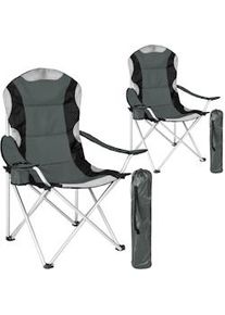 TecTake GmbH tectake sedia da campeggio imbottitasedia da esterna imbottita grigio - 401296