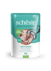 6x85g Thon avec dorade Schesir Complete Nutrition en gel&eacute;e nourriture humide pour chats