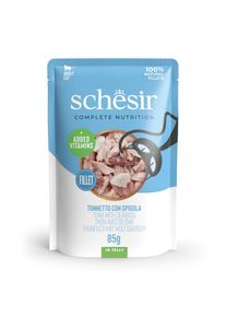 6x85g Thon avec loup de mer Schesir Complete Nutrition en gel&eacute;e Nourriture humide pour chats