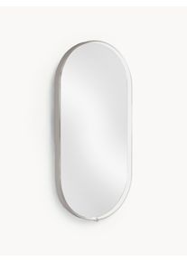 Vanita&Casa Oval Wall Mirror Avior with Led Lighting White Metal B 45 x H 90 cm