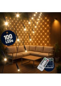Monzana Kerstverlichting Net Blauw 100 LED 120x120cm