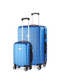 Monzana Conjunto de estojo r&iacute;gido de 2 pe&ccedil;as Exopack azul ABS