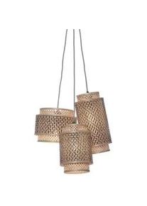 Good & Mojo Hängeleuchte , Naturfarben, Schwarz , Holz , Bambus , 50 cm , LED-Leuchtmittel austauschbar , Lampen & Leuchten, Innenbeleuchtung, Hängeleuchten, Pendelleuchten
