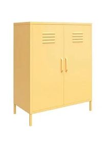 Mid.you Highboard , Gelb , Metall , Uni , 2 Fächer , 80x101x40 cm , Kleinmöbel, Kommoden, Highboards