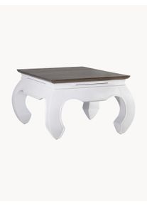 Moycor Ręcznie wykonany stolik kawowy z drewna mindi Everest Biały, Brązowy S 60 x W 40 cm