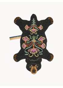 Doing Goods Dywan Blooming Bear Czarny S 66 x D 100 cm