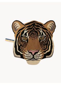 Doing Goods Ręcznie tuftowany dywan z wełny z długim włosiem Rajah Tiger Beżowy S 100 x G 100 cm