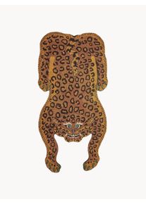 Doing Goods Ręcznie tuftowany dywan z wełny Heritage Tatsu Leopard Brązowy S 88 x D 180 cm