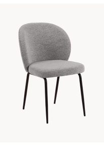 AC Design Komplet krzeseł Bouclé z metalowymi nogami Patricia, 2 elem. Szary S 52 x G 58 cm