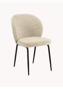 AC Design Komplet krzeseł Bouclé z metalowymi nogami Patricia, 2 elem. Beżowy S 52 x G 58 cm