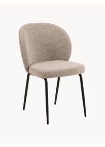 AC Design Komplet krzeseł Bouclé z metalowymi nogami Patricia, 2 elem. Beżowy S 52 x G 58 cm