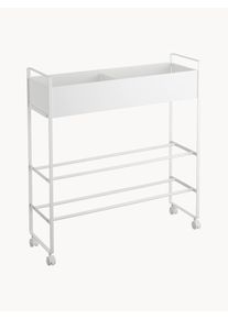 Yamazaki Wózek kuchenny na kółkach Tower Biały Metal S 75 x W 75 cm