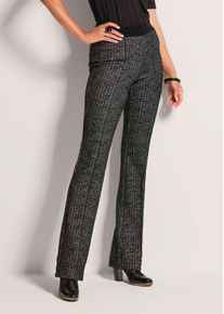 Madeleine Mode Ausgestellte Hose zum Schlüpfen in schwarz / wollweiß - Alba Moda