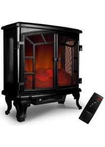 Deuba Elektrische Kachel met Dubbele Deur Zwart 2000W