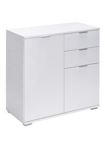 Casaria Kredens »Alba« Biały z 2 drzwiczkami i szufladami DB121