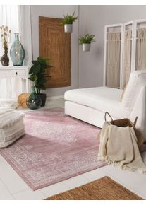 benuta Pop Tapis Vintage Laury Rose 200x300 cm - Tapis poil ras / effet usé