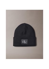 Calvin Klein, Herren, Beanie &raquo;MONOLOGO PATCH BEANIE&laquo; Perfekt f&uuml;r den Alltag, Black, Black, Strickm&uuml;tze von Calvin Klein