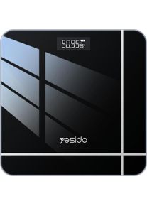 Yesido, Personenwaage, - Digital Scale Body Weight (MG10) - LED Display, Tempered Glass, 5-150kg - Black (150 kg)