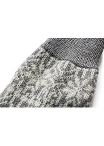 Hirsch Natur Socke Jacquard Schurwolle Grau 38-39