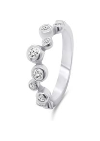 Brilio, Ring, Silver - Charming silver ring with zircons RI060W - Circuit: 60 mm, (60, 925 Silber)