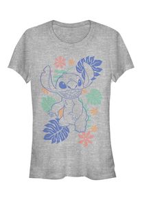 Lilo and Stitch Lilo & Stitch - Retro Tropical Tonal Heather Grey - Damski T-shirt - szary - L - 90% bawełna, 10% poliester,Golf