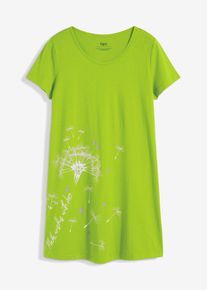 bonprix Dámska Nočná košeľa z bio bavlny, zelená, 36/38