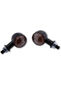 Shin Yo Arizona, turn signals , color: Black Orange-Tinted , size: Short